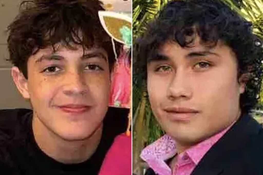 Two young men, victims of a Pompano Beach car accident, shown side by side in photos.